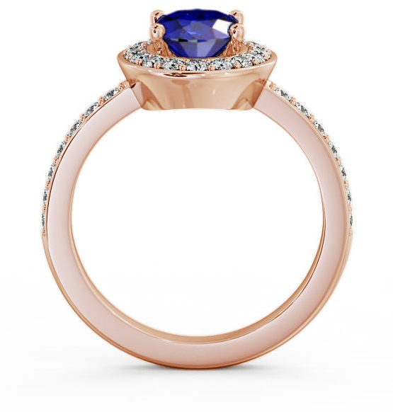 Halo Blue Sapphire and Diamond 2.03ct Ring 9K Rose Gold ENOV8GEM_RG_BS_THUMB1