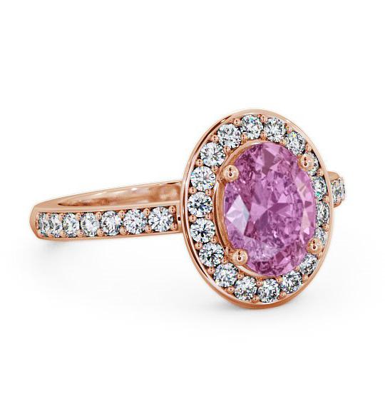 Halo Pink Sapphire and Diamond 2.03ct Ring 18K Rose Gold ENOV8GEM_RG_PS_THUMB1