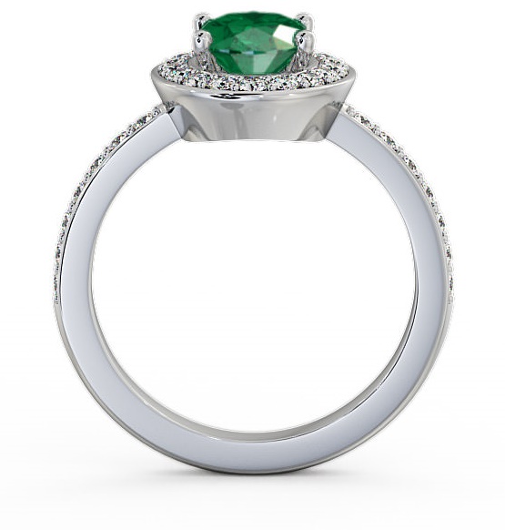 Halo Emerald and Diamond 1.74ct Ring 9K White Gold ENOV8GEM_WG_EM_THUMB1 