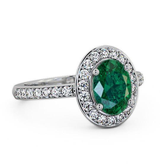 Halo Emerald and Diamond 1.74ct Ring 18K White Gold ENOV8GEM_WG_EM_THUMB2 