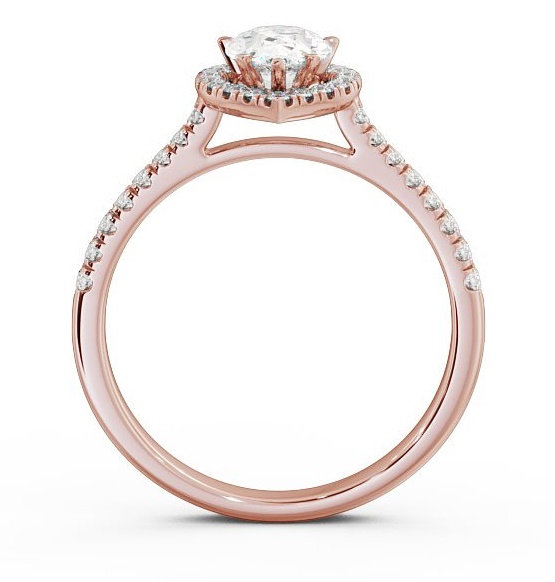 Halo Pear Diamond Classic Engagement Ring 18K Rose Gold ENPE12_RG_THUMB1 