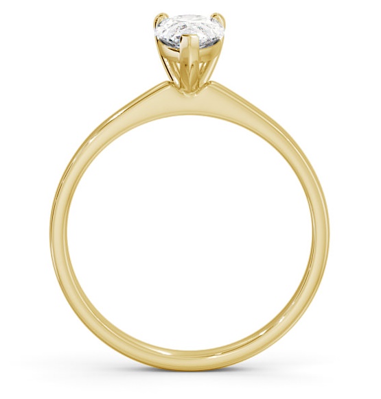 Pear Diamond Classic 3 Prong Engagement Ring 9K Yellow Gold Solitaire ENPE13_YG_THUMB1