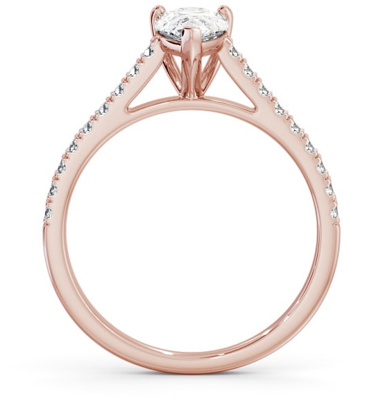 Pear Diamond 3 Prong Engagement Ring 9K Rose Gold Solitaire ENPE16_RG_THUMB1 
