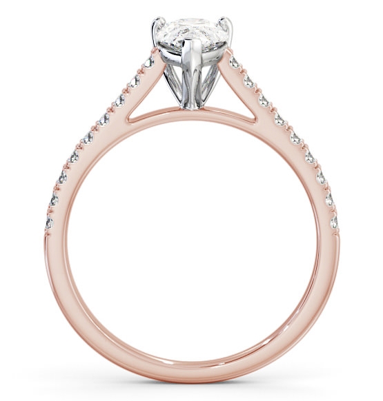 Pear Diamond 3 Prong Engagement Ring 18K Rose and White Gold Solitaire ENPE16_RWG_THUMB1 