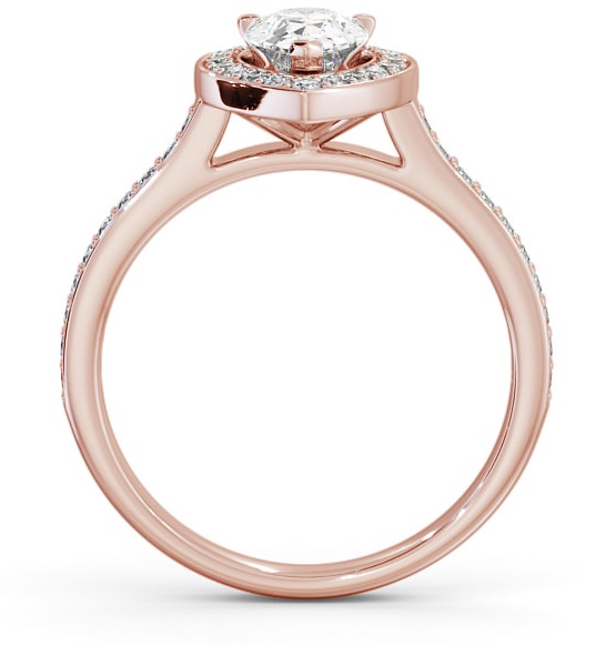 Halo Pear Diamond Traditional Engagement Ring 18K Rose Gold ENPE20_RG_THUMB1 