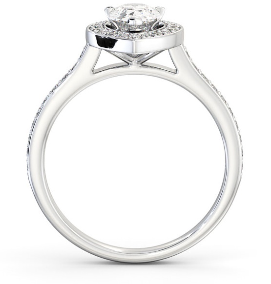 Halo Pear Diamond Traditional Engagement Ring Platinum ENPE20_WG_THUMB1 