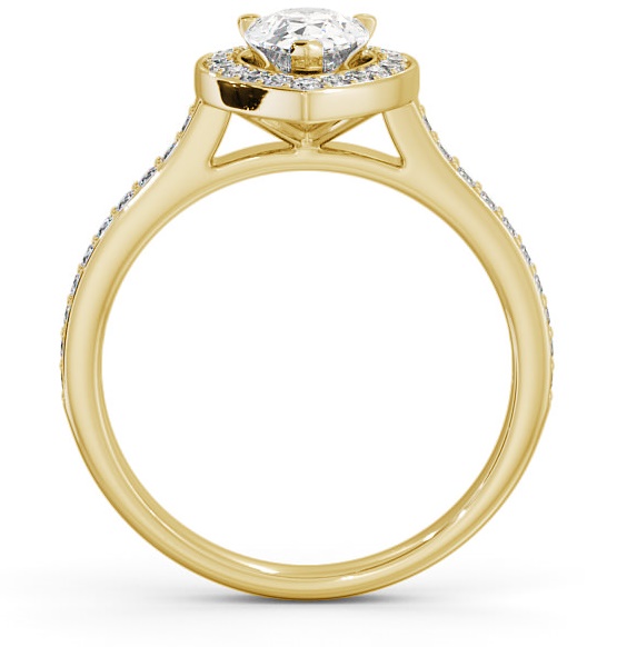 Halo Pear Diamond Traditional Engagement Ring 18K Yellow Gold ENPE20_YG_THUMB1 