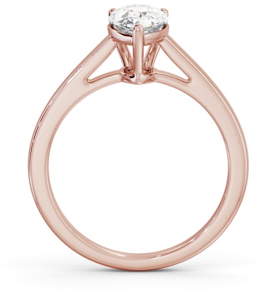 Pear Diamond 3 Prong Engagement Ring 18K Rose Gold Solitaire ENPE23_RG_THUMB1 