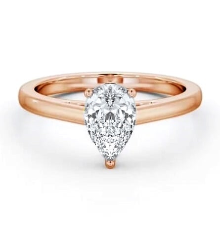 Pear Diamond 3 Prong Engagement Ring 9K Rose Gold Solitaire ENPE23_RG_THUMB2 
