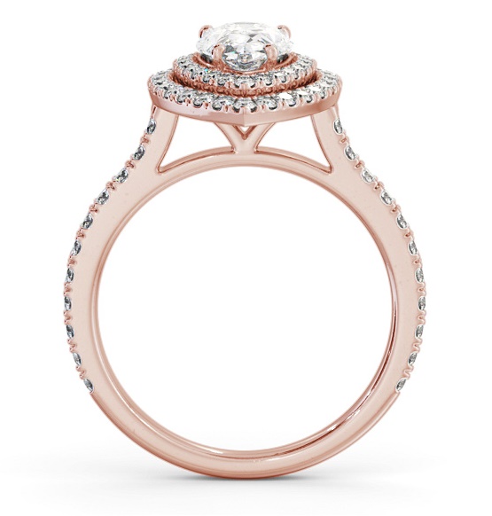 Halo Pear Diamond Engagement Ring 18K Rose Gold ENPE26_RG_THUMB1 