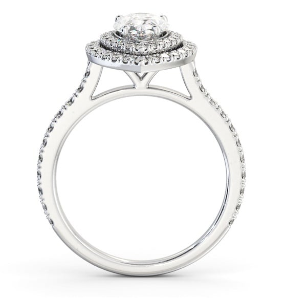 Halo Pear Diamond Engagement Ring Platinum ENPE26_WG_THUMB1 