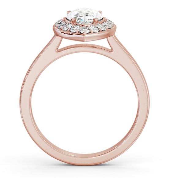 Halo Pear Diamond Engagement Ring 9K Rose Gold ENPE27_RG_THUMB1 