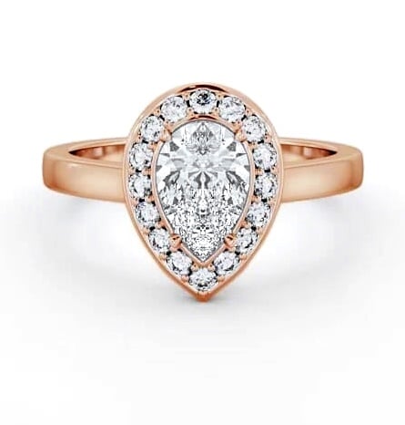 Halo Pear Diamond Engagement Ring 9K Rose Gold ENPE27_RG_THUMB2 