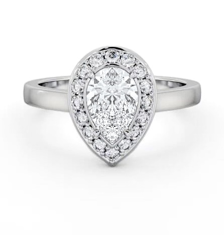 Halo Pear Diamond Engagement Ring Palladium ENPE27_WG_THUMB2 