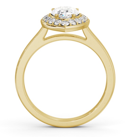 Halo Pear Diamond Engagement Ring 18K Yellow Gold ENPE27_YG_THUMB1 