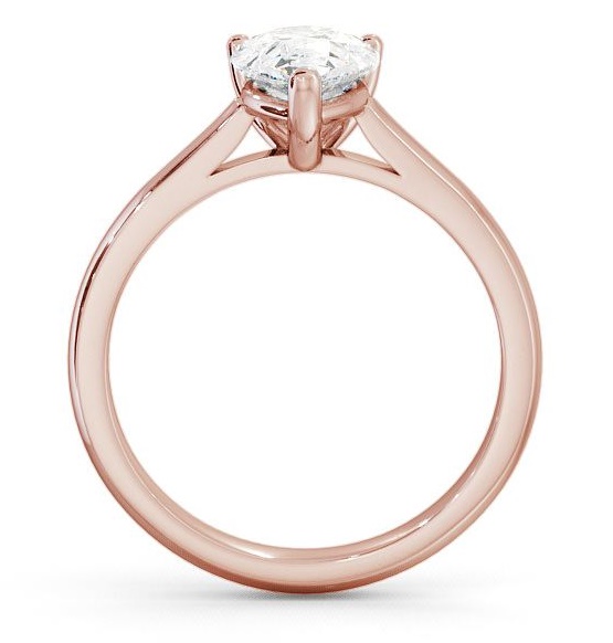 Pear Diamond Classic Engagement Ring 9K Rose Gold Solitaire ENPE2_RG_THUMB1