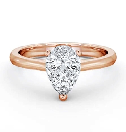 Pear Diamond Classic Engagement Ring 9K Rose Gold Solitaire ENPE2_RG_THUMB2 