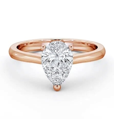 Pear Diamond Classic Engagement Ring 9K Rose Gold Solitaire ENPE2_RG_THUMB1