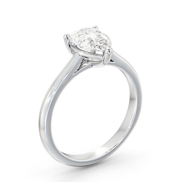 Pear Diamond Engagement Ring Palladium Solitaire - Maral ENPE2_WG_HAND