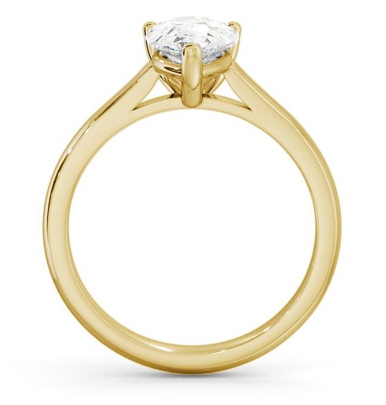 Pear Diamond Classic Engagement Ring 9K Yellow Gold Solitaire ENPE2_YG_THUMB1