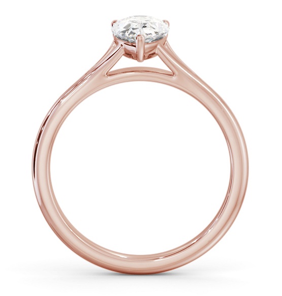 Pear Diamond Floating Head Design Ring 9K Rose Gold Solitaire ENPE30_RG_THUMB1 
