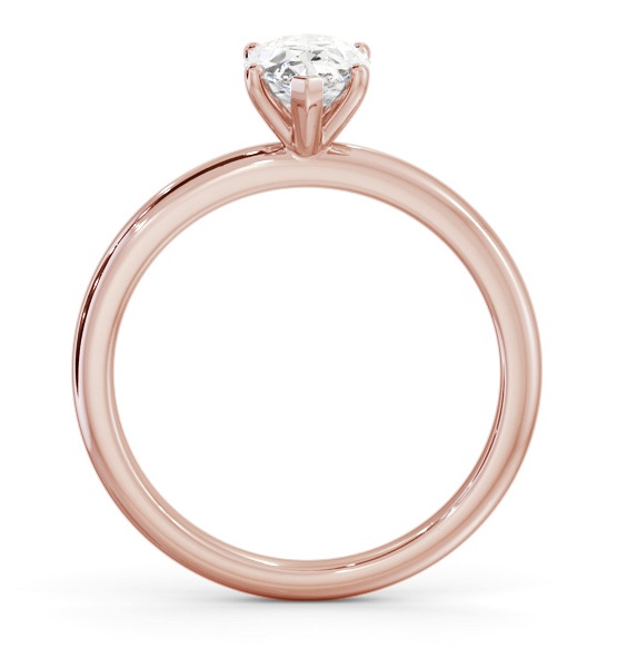 Pear Diamond Sleek 5 Prong Engagement Ring 9K Rose Gold Solitaire ENPE31_RG_THUMB1 