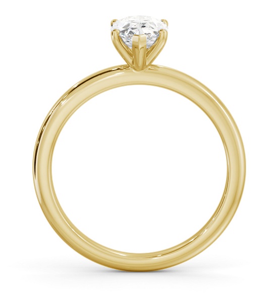 Pear Diamond Sleek 5 Prong Engagement Ring 18K Yellow Gold Solitaire ENPE31_YG_THUMB1 