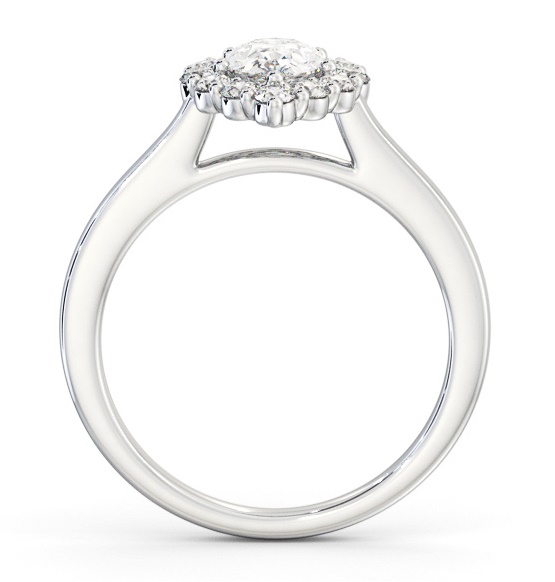 Halo Pear Diamond Elegant Style Engagement Ring 18K White Gold ENPE33_WG_THUMB1 