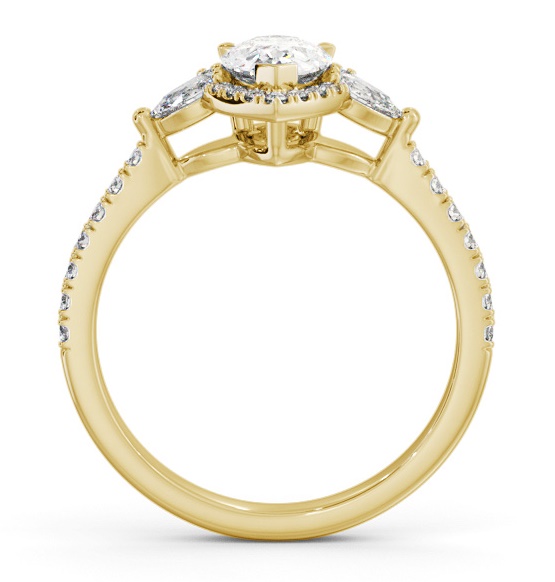 Halo Pear Diamond Engagement Ring 18K Yellow Gold ENPE34_YG_THUMB1 