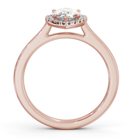 Halo Pear Diamond Engagement Ring 9K Rose Gold ENPE38_RG_THUMB1 