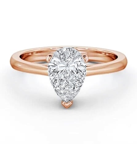 Pear Diamond 3 Prong Engagement Ring 9K Rose Gold Solitaire ENPE4_RG_THUMB2 