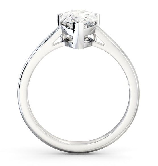 Pear Diamond 3 Prong Engagement Ring Palladium Solitaire ENPE4_WG_THUMB1