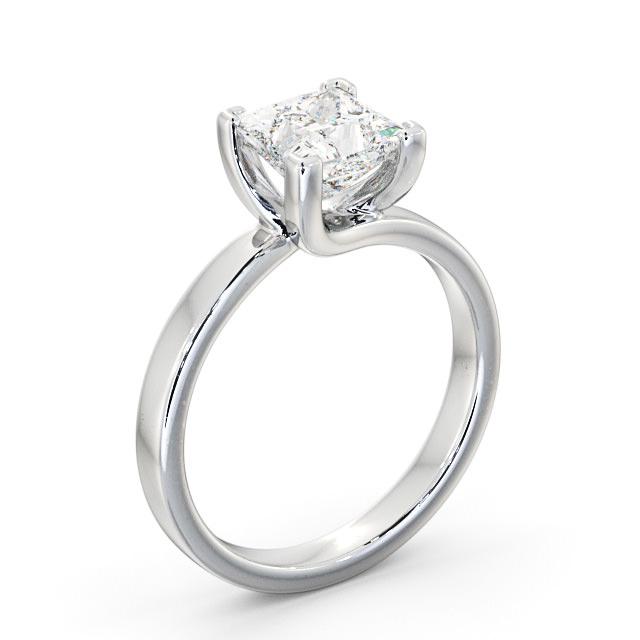 Princess Diamond Engagement Ring 18K White Gold Solitaire - Halima ENPR10_WG_HAND
