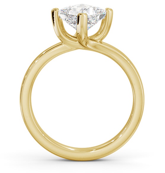 Princess Diamond Rotated Head Ring 18K Yellow Gold Solitaire ENPR11_YG_THUMB1 