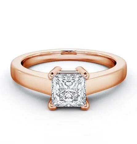 Princess Diamond Classic Engagement Ring 18K Rose Gold Solitaire ENPR12_RG_THUMB2 