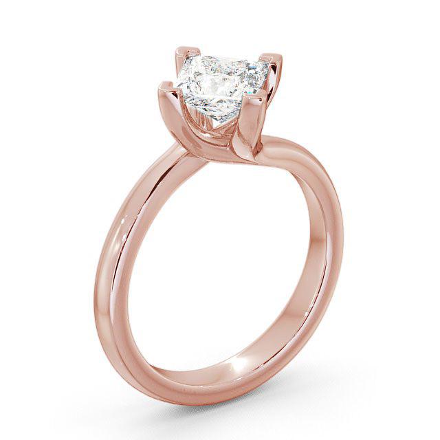 Princess Diamond Engagement Ring 9K Rose Gold Solitaire - Magali ENPR13_RG_HAND