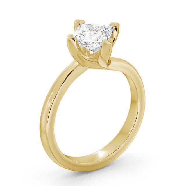 Princess Diamond Engagement Ring 9K Yellow Gold Solitaire - Magali ENPR13_YG_HAND