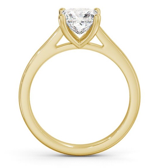 Princess Diamond Traditional Engagement Ring 18K Yellow Gold Solitaire ENPR14_YG_THUMB1