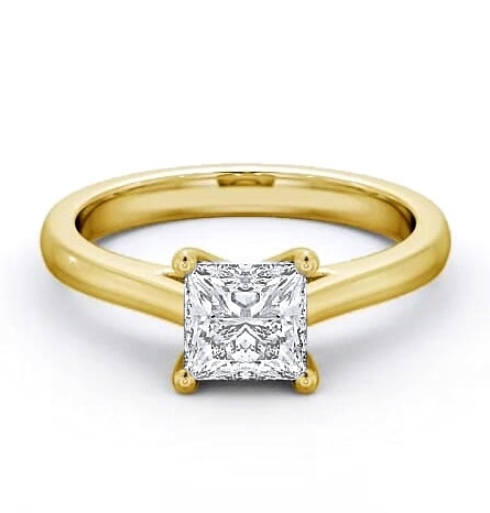 Princess Diamond Traditional Engagement Ring 9K Yellow Gold Solitaire ENPR14_YG_THUMB1
