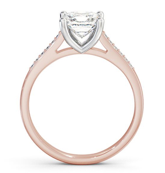 Princess Diamond Classic 4 Prong Ring 18K Rose and White Gold Solitaire ENPR14S_RWG_THUMB1 