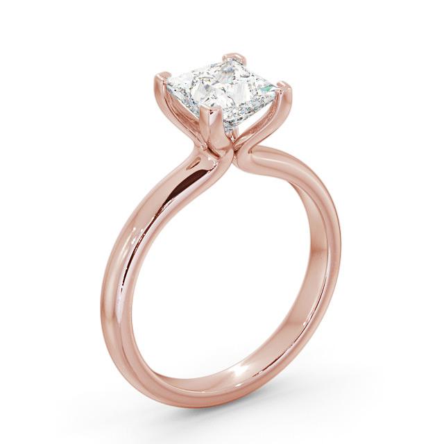 Princess Diamond Engagement Ring 9K Rose Gold Solitaire - Simone ENPR15_RG_HAND
