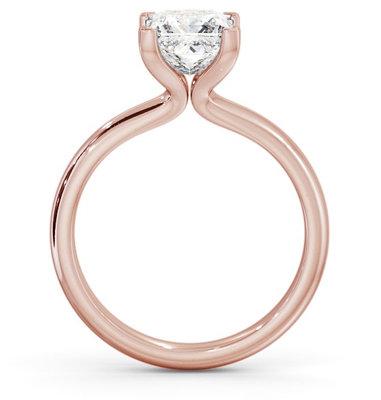 Princess Diamond 4 Prong Engagement Ring 9K Rose Gold Solitaire ENPR15_RG_THUMB1