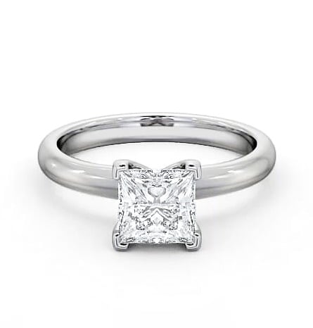 Princess Diamond 4 Prong Engagement Ring 18K White Gold Solitaire ENPR15_WG_THUMB1