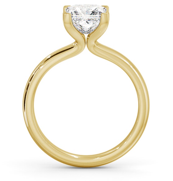 Princess Diamond 4 Prong Engagement Ring 9K Yellow Gold Solitaire ENPR15_YG_THUMB1