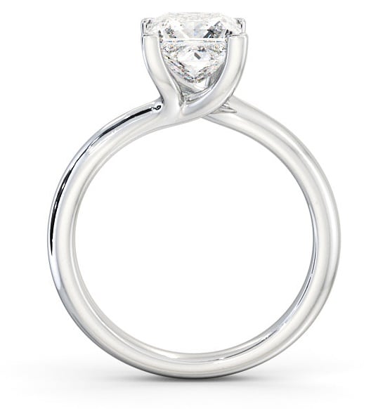Princess Diamond Twisted Head Engagement Ring Palladium Solitaire ENPR16_WG_THUMB1 