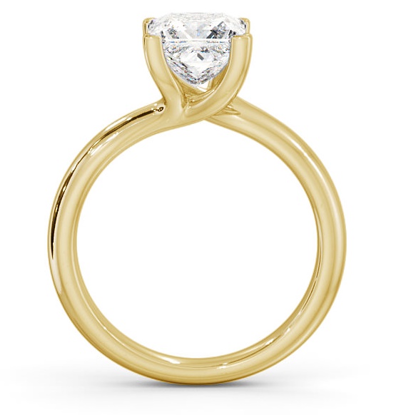 Princess Diamond Twisted Head Ring 18K Yellow Gold Solitaire ENPR16_YG_THUMB1 