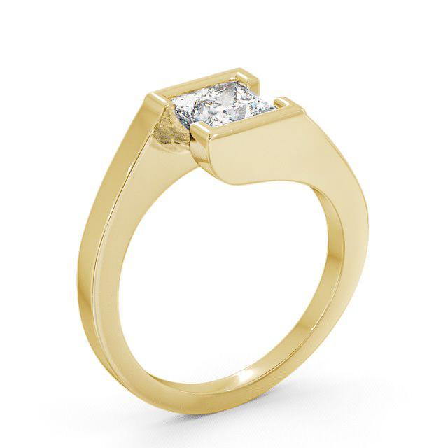 Princess Diamond Engagement Ring 18K Yellow Gold Solitaire - Kalani ENPR17_YG_HAND