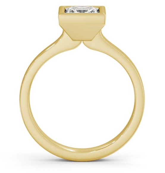 Princess Diamond Bezel Engagement Ring 9K Yellow Gold Solitaire ENPR18_YG_THUMB1