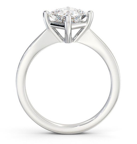 Princess Diamond Pinched Band Engagement Ring 9K White Gold Solitaire ENPR1_WG_THUMB1