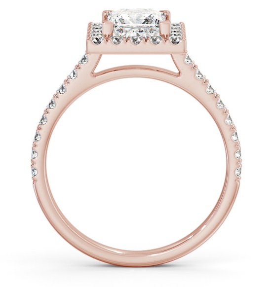 Halo Princess Diamond Majestic Engagement Ring 18K Rose Gold ENPR22_RG_THUMB1 